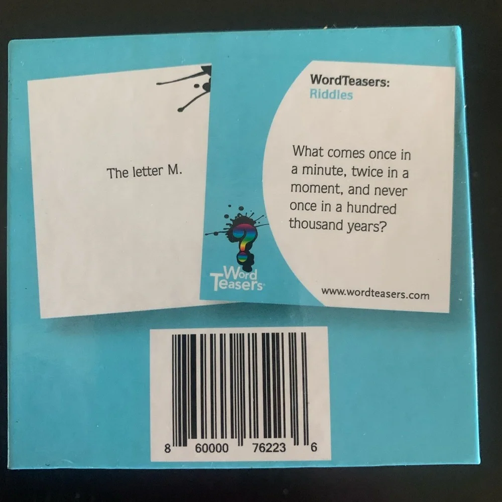 WORD TEASERS Riddles Game for Kids Teens & Adults Travel 150 Cards Brain Teasers